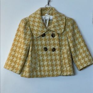 Tweed blazer vintage herringbone blazer Preppy with classic pattern size xs